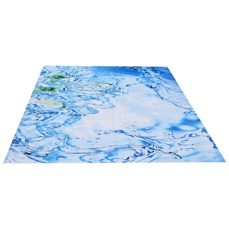 Bathroom Curtain with Hook Waterproof Elastic Hanging Shower Curtain for