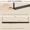 STORAGE MANIAC Adjustable Closet Rod Hanging Clothes Heavy Duty Closet