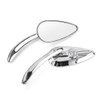 Chrome Skull Teardrop Aluminum Rearview Side Mirrors fits for Harley