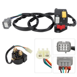 M MATI Handlebar & Starter Relay Switch for Honda Rancher 350 TRX350TM TRX350FM 2000-2005 Manual Shift 35020-HN5-671 35020-HN5-670 35850-HF1-670