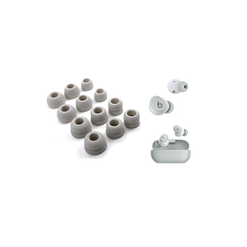 Replacement Earbuds Eartips, 12Pcs Ear Tips for Beats Solo Buds