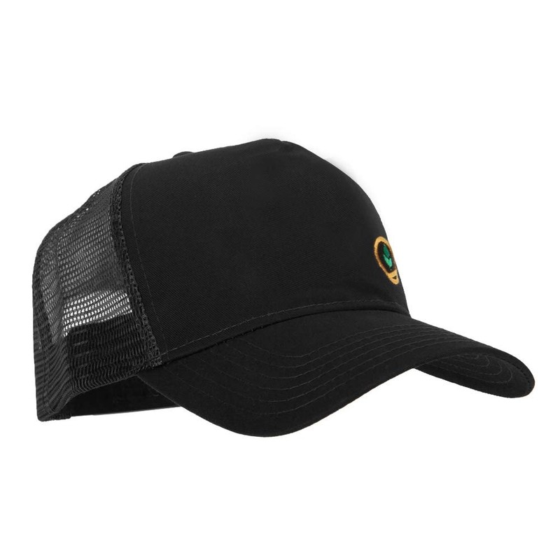 Trainer Red Poke Monster Embroidered Mesh Cap - Black OSFM
