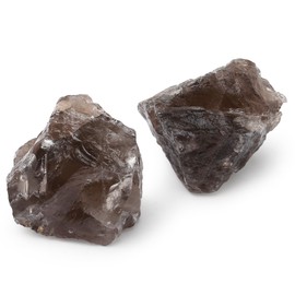 GUJOXILA Smoky Quartz Large Crystals Rough Stone Set of 2 Natural Stone Smoky Quartz Stone Real Premium Water Stones Energy Stones Reiki Decor Esoteric Gifts 4.5-5.5cm