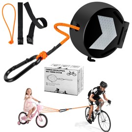Fosoloni Tow Rope Bicycle, 2 m Bicycle Pull Rope Children and Adults, Fits All Handlebars, 120 kg Load Capacity, Towing System for Children's Bicycles, E-Bikes, Children's MTB Bike