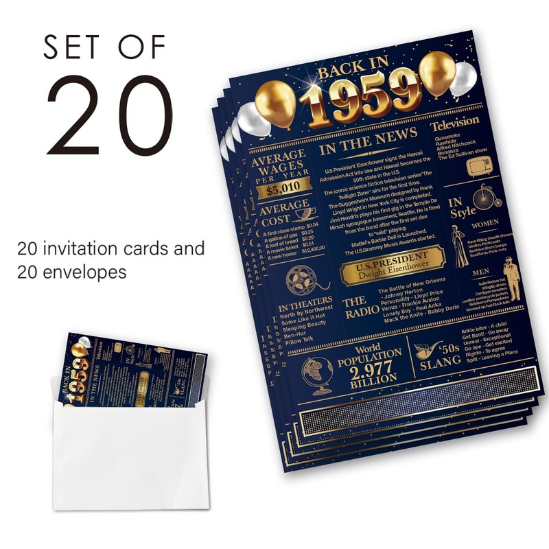 QZJ 65th Birthday Invitations - Back in 1959 - 20