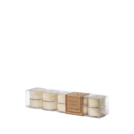 Eco Candle Co. Tea Light Candles, Bourbon Vanilla, 10-Pack - Scents of Bourbon, Vanilla, Tonka Bean, Cedarwood, & Cardamom - Recyclable, 100% Soy Wax, No Lead, Hand Made, 6 oz. Ea, Midwest Soybeans