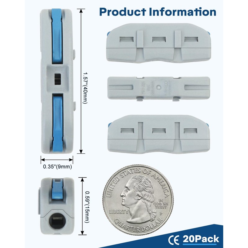 20 PCS Eugiichr Lever Wire Connectors - Quick Connect Professional
