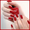 COSMOO 12ml Red Matte Nail Polish, Quick Dry Nail Lacquer