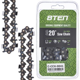 8TEN Full Chisel Chainsaw Chain 20 Inch .058 3/8 72DL For Husqvarna 455 Rancher Makita DCS6401 Jonsered 2055
