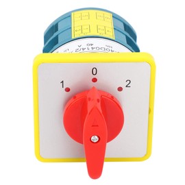 Rotary Cam Changeover Switch 380/220/110V 40A, Universal Rotary Changeover Switch 3 Position 2 Section Selector Switch for Circuit/Motor Control, Electric Welding Machines