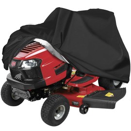 KISEER KISEER Outdoors Lawn Mower Cover Waterproof Heavy Duty 210D Polyester Oxford UV Protection Lawn Tractor Cover Fits Decks Up to 54" with Drawstring and Storage Bag
