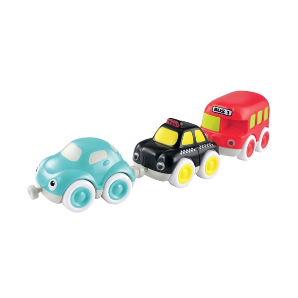 Whizz World Early Learning Centre ELC City Vehicle Magnetic Trio Set – Colourful Magnetic Toy Vehicles for Children Ages 12 Months to 3 Years