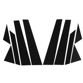 10Pcs Window B Pillar Post Trim Gloss Black Lightweight Rugged High Strength Window Pillar Posts Sticker For Sonata