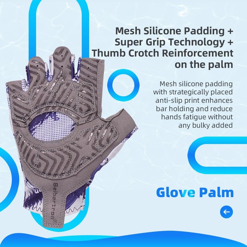 Seibertron S.P.S.G-3 Unisex Half Finger UPF100+ Sun/UV Protection Breathable Cycling