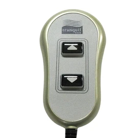 Relaxor Lift Chair Lighted Hand Control 11560UX - 2 Button Function - Silver Plastic - Compact - Ergonomic - For Lift Chairs & Power Recliners