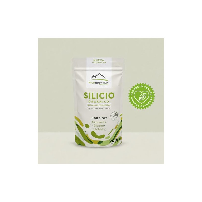 Silicio Orgánico Wildmountain 200 100 Algas Fosilizadas Fuente Vegetal Producto
