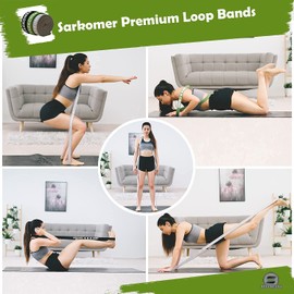 Sarkomer Fitness Pilates Bands Made of Cotton, Fitness Bands, Thermal Bands, Terra Band for Pull-Ups