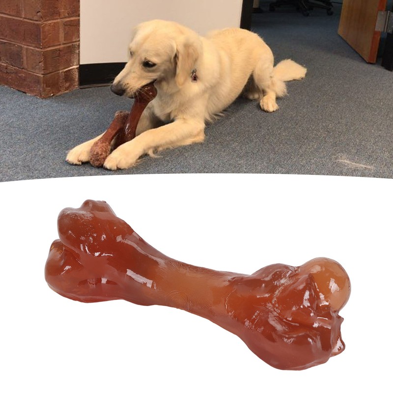 Dog Bone Toy Simulation Bite Resistant Teeth Grinding Bacon Flavor
