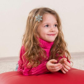 minkissy Hairpin Fashionable 6 Pcs Cute Rhinestone Snow Flower Hair Accessories, Hair Accessories, Hair Clip, Rhinestone, Sleep-pin, Hair Clip, Bangs, Hair Clip, Blue