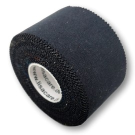 LisaCare Sport Tape - 6 Rolls 3.8 cm Wide - Black Sports Tapes - Football Tape - Athletic Tape - Strong Hold & Easy to Tear - For Any Sport Various Colours (Set of 6) - Black