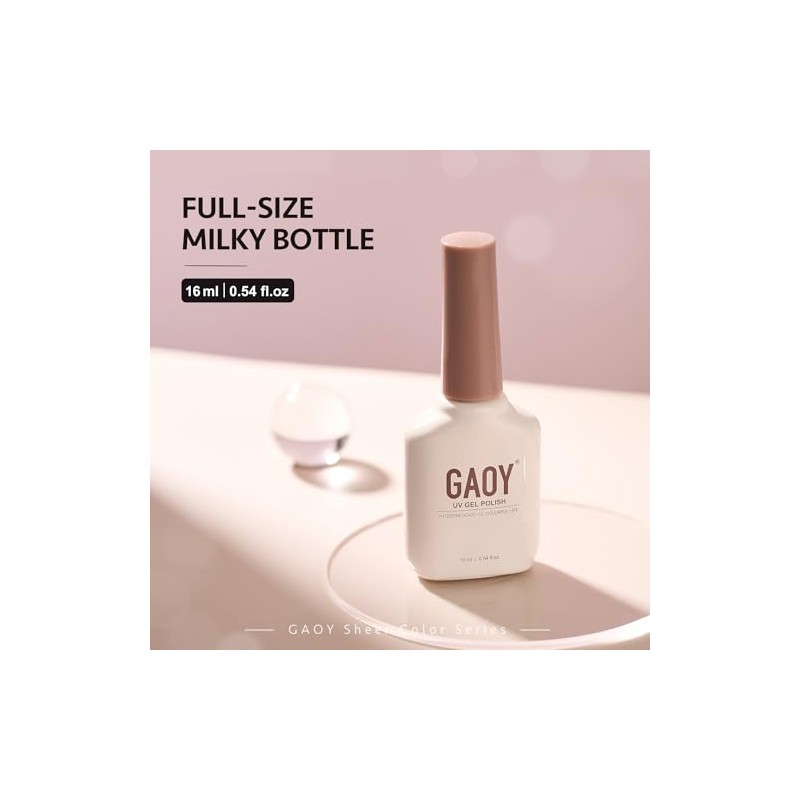GAOY- Esmalte de uñas en gel Jelly Nude, esmalte en