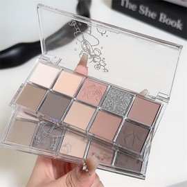 Erinde 10 Colors Eyeshadow Palette Makeup - Matte Shimmer Glitter Eye Shadow, Ultra-Blendable, High Pigmented, Naturing-Looking, Neutral Nude Eyeshadow Pallet with Professional Brush,21