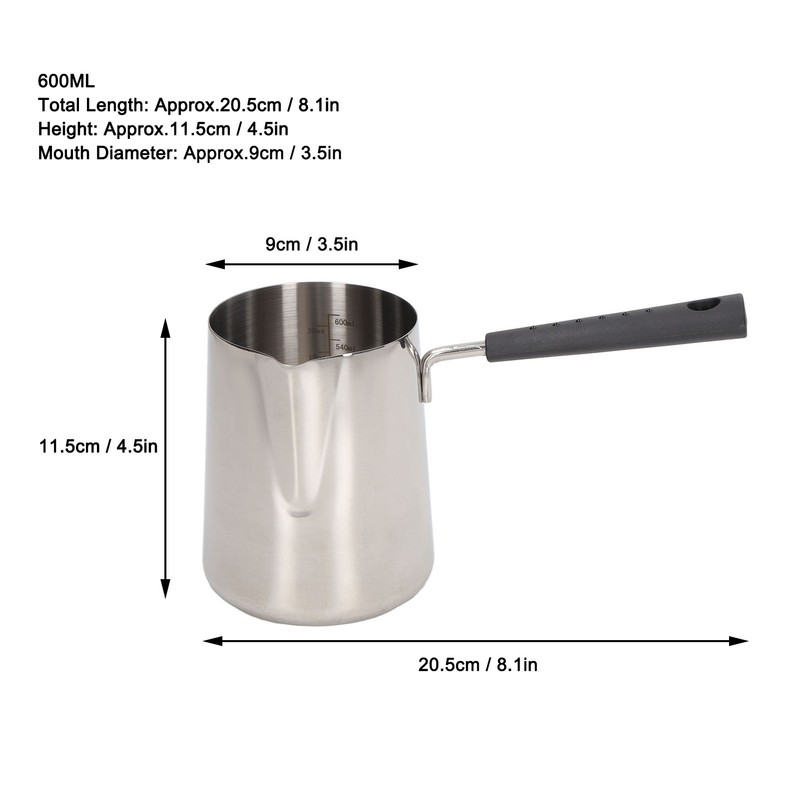 Coffee Milk Frothing Pitcher Cup 304 Stainless Steel Long Handle