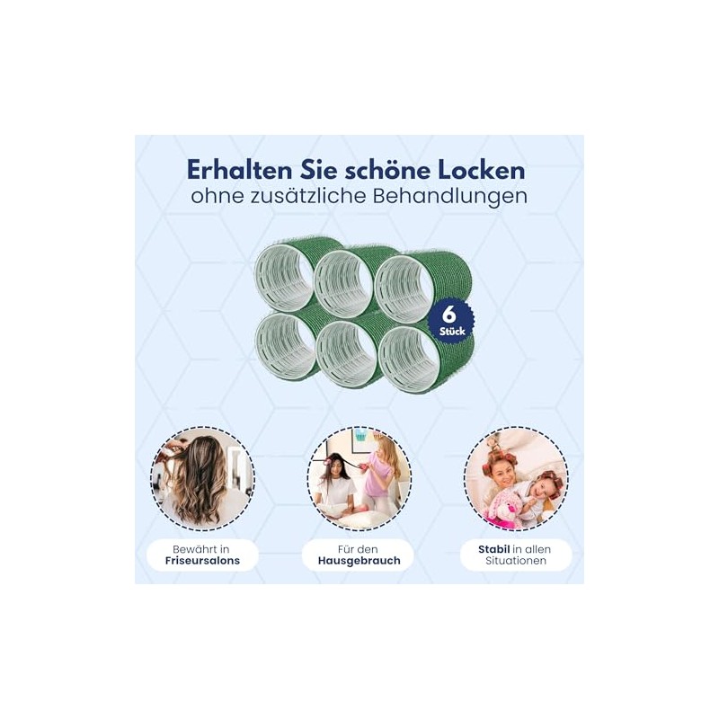 PONIK'S PROFESSIONAL - Haarrollen Lockenwickler, Lockenwickler Selbsthaftend Set, Haar Roller