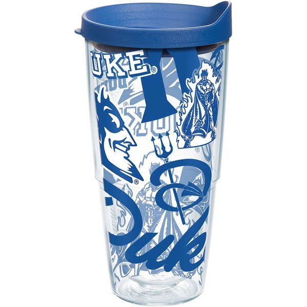 Tervis Made in USA Double Walled Duke University Blue Devils Insulated Tumbler Cup Keeps Drinks Cold & Hot, 24oz - No Lid, All Over