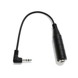 ExcelValley - Stereo Adapter Cable - 3.5mm TRS to 1/4" TRS - Professional Audio Adapter for Headphones, Microphones, Mixers, Amplifiers and Recording Equipment [Angled]