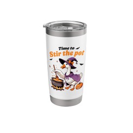 Happy Goose Stir The Pot Witchy Vibes Humor Stainless Steel Insulated Tumbler
