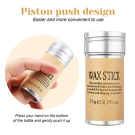 Haarwachs-Stick, Haar-Pomade-Stick, Styling Wachsstab für Haare für Flyaways Frizz Haar, glatter Stick für Haare, lässt das Haar ordentlich und ordentlich aussehen, 75g, Braun