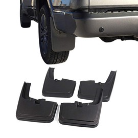 Mud Guards Compatible with 2015-2020 Ford F150, Front Rear Mud Flaps Splash Mud Guard Mudguard Mudflaps 4Pc Set Black with Fender Flares by IKON MOTORSPORTS, 2016 2017