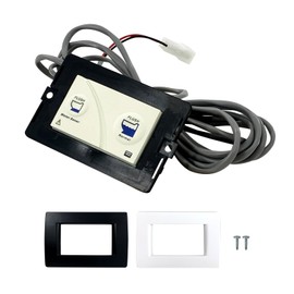 36387 Wall Switch for The Tecma RV Toilet Silence Plus, with 11.8ft Connection Lines and White & Black Frame