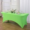 2 Pack 6ft Stretch Spandex Grass Green Table Cover for