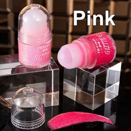 Glitter Gel Roll On for Hair, Face and Body Glitter Mermaid Festival Glitter Make-Up Rave 25 ml Pink