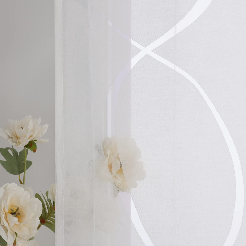 Heichkell Burnout Roman Blind Roman Blind with Loops Transparent Curtain