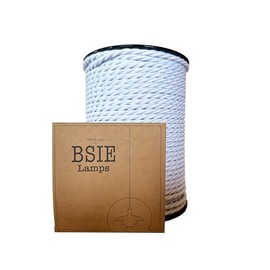 Fabric Cable for DIY and Catering, Textile Cable, Elegant and Chic for Lamps and Home Office (White Twisted)