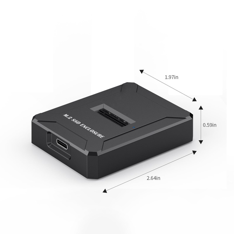 M.2 SATA NVMe to USB Adapter/SSD Reader, 10Gbps SSD Enclosure