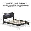 BONSOIR Bed Frame Upholstered Low Profile Platform Bed with Tufted