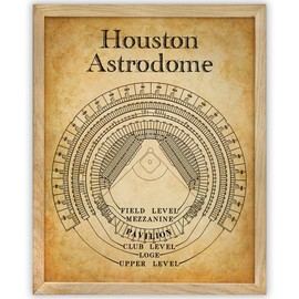 Houston Astrodome - Eighth Wonder of the World 11x14 Framed Print – Nostalgic Sports-Themed Wall Art for Houston Sports Fans, Baseball & Stadium History Enthusiasts, Game Rooms, Offices, Home Bars