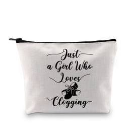 Clogging Dance Makeup Bag Clog Dance Lover Gift Tap Dancer Gift Tap Dance Cosmetic Bag (Who Loves Clogging ca)