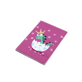 ZGMYC Cartoon Dinosaur Passport Holder PU Leather Travel Passport Cover Card Case Wallet for Kids Boys