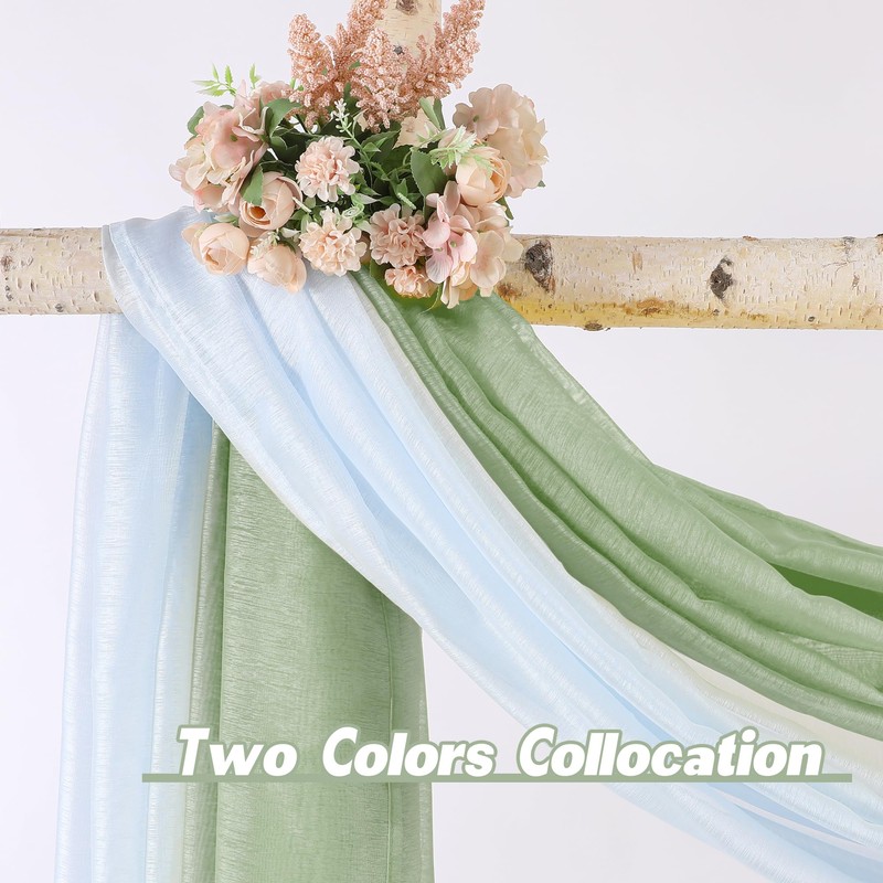 DONREN 144 Inches Long Window Scarf for Party - Luxury