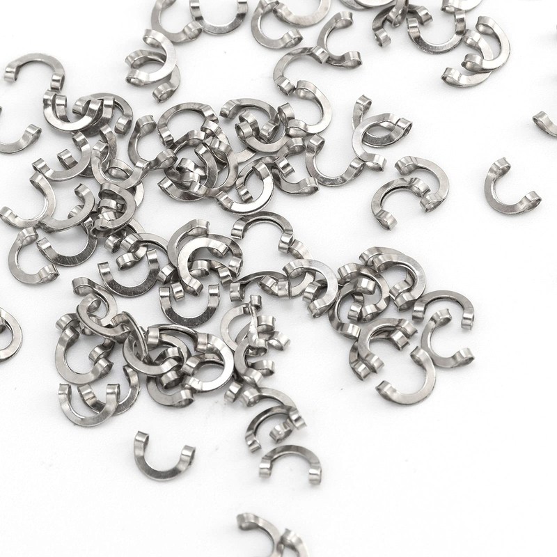 Dr.Fish 100 Pack Folded Clevises for Fishing Spinner Making, Lure