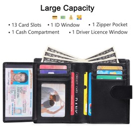 SENDEFN Men's Wallets RFID Blocking Leather Wallets for Men Multifunctional Men's Wallets, Card Cases& Money Organisers