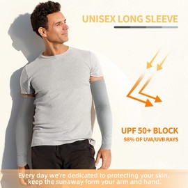 MOUNT TEC Unisex Compression Arm Sleeves for Men & Women UV Protection Elbow Sleeve for Soccer Baseball Golf Outdoor Activitie (Pebble Grey,XS)