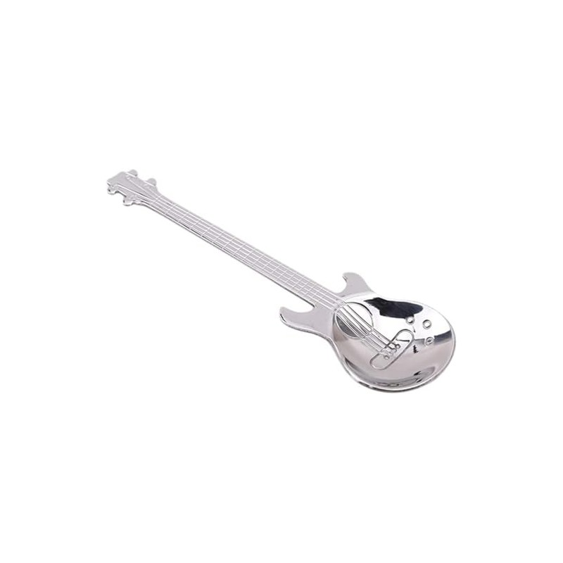 Funny Guitar Shaped Coffee Teaspoons Stainless Steel Musical Dessert Spoons