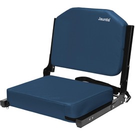 Jauntis Stadium Seating for Bleachers, Bleacher Seats with Ultra Padded Comfy Foam Backs and Cushion, Wide Portable Stadium Chairs with Back Support and Shoulder Strap
