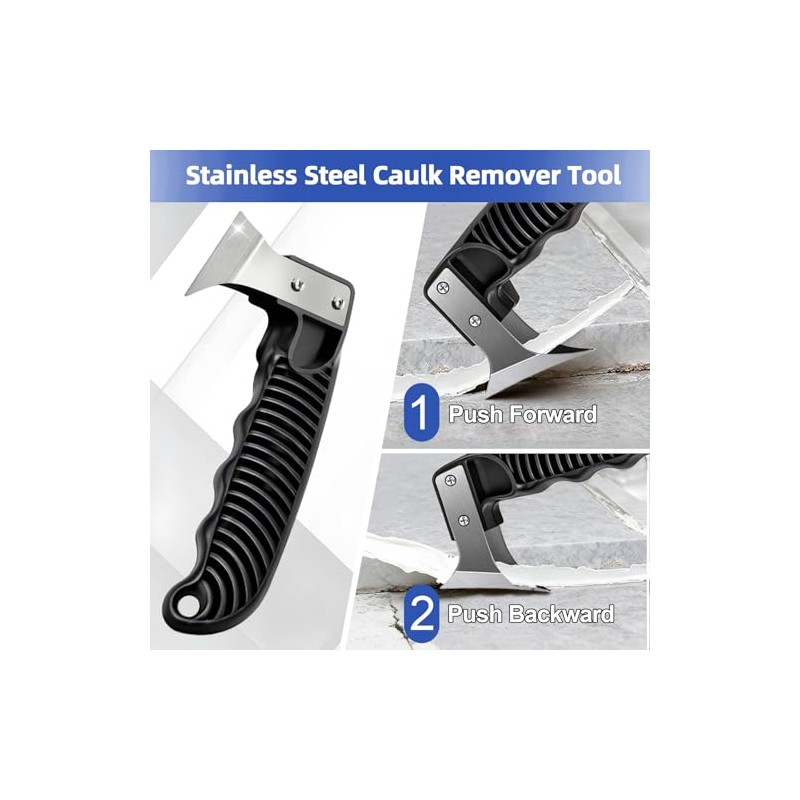 25 PCS Caulking Tool Kit, Caulk Remover, Grout Scraper &